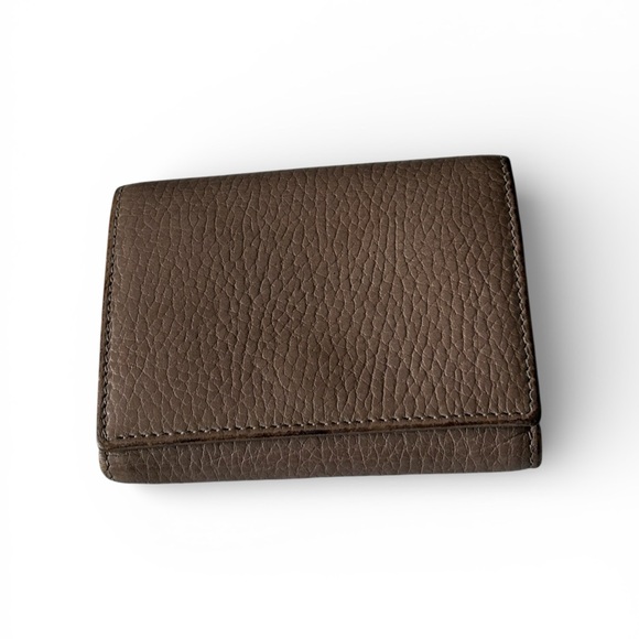 Gucci Taupe marmot small trifold Leather Wallet with Gold Logo - Picture 6 of 15